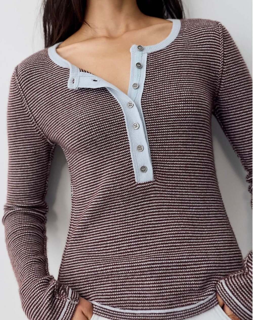 Free People We The Free Hudson Striped Cashmere Henley